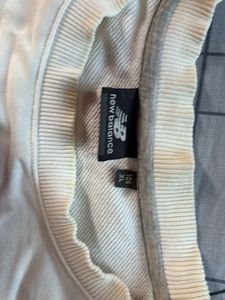 New Balance White Crewneck Sweatshirt