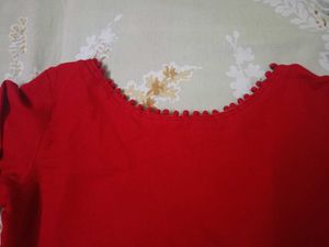 Red short kurti