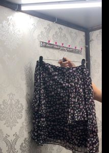 Floral Print Mini Skirt