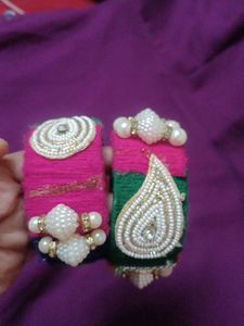 Colorful Beaded Bangles (Set of 2)