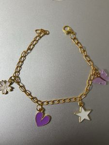 Gold Chain Charm Bracelet