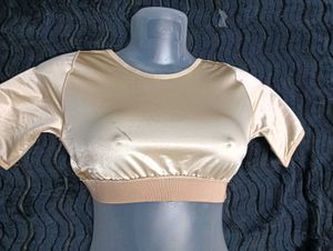 Elegant Beige 🤎Crop Top Blouse