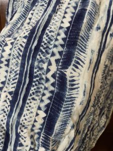 Blue &amp; White Printed Sleeveless Top