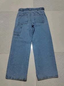 Stylish Wide Leg Denim Jeans with Belt