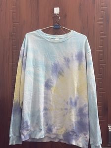 zara rainbow Tie Dye Pullover Sweater