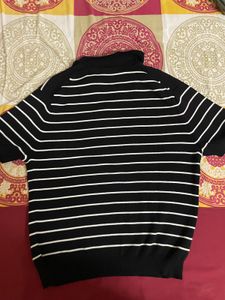 Men's Striped Polo Knit T-shirt