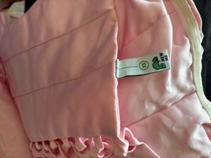 Chic Strapless Pink Bubble Hem Dress