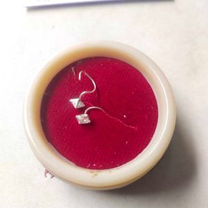 92.5 Pure Silver Dimond Nose&amp;Ear Earings 1 pair