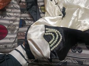 Elegant Cream and Black Kurta