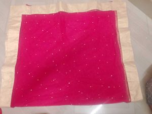 Hot Pink Embellished Dupatta