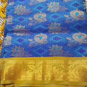 Blue silk saree from RMkv Chennai