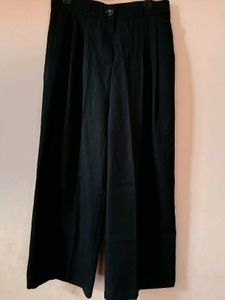 Black Wide Leg  baggy Trousers