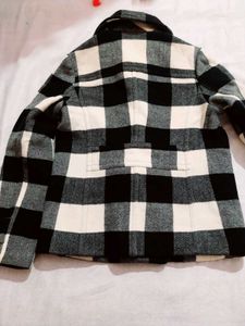 Checkered Black &amp; White Jacket