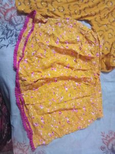 Yellow Floral Kurta Set