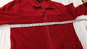 CKM Brand Women's Red Fleece Jacket