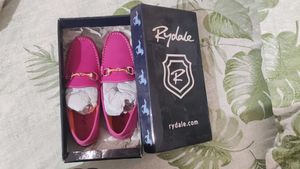 Rydale Leather Hot Pink Nubuck Loafers