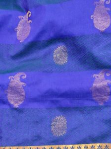 Blue Paisley Saree