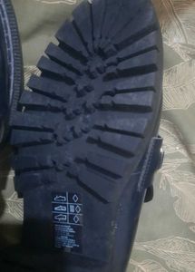 H&amp;M Black Loafers with Gold Buckle