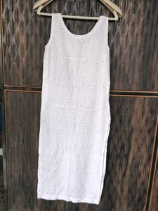 Chic White Broderie Anglaise Dress