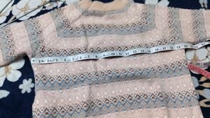 Patterned Knit Pullover Sweater