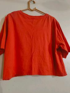Levi's Orange Cropped T-Shirt