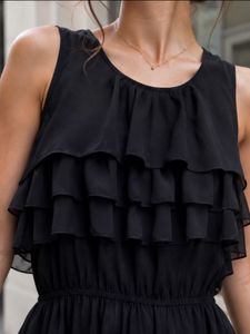 Chic Black Ruffle Dress