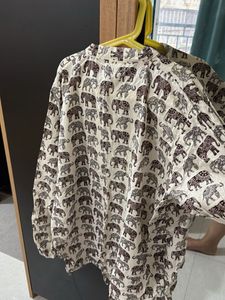 Stylish Elephant Print Kurta