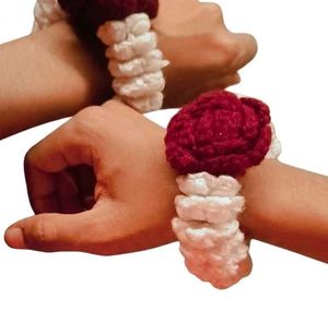 Handmade Crochet Flower Bangles