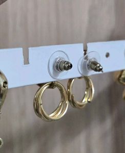 Gold Tone Hoop Earrings