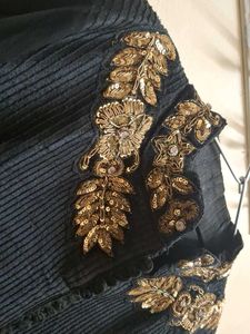 Elegant Two-Tone Anarkali Kurta zardozi worked hea
