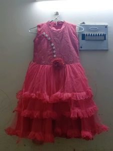 Red Ruffled Party Dress