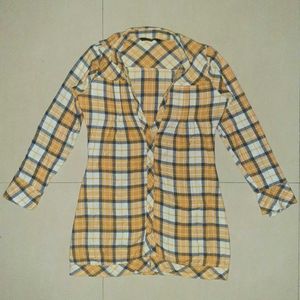 💛 Authentic AND Tartan Plaid Shirt Dress