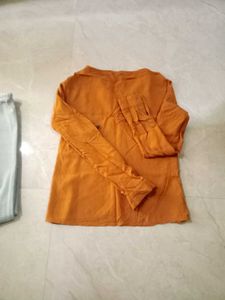 Highwaist straight wide leg jeans with formal top