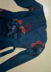 Paisley Print Wrap Dress