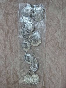 silver pattern waist belt☆