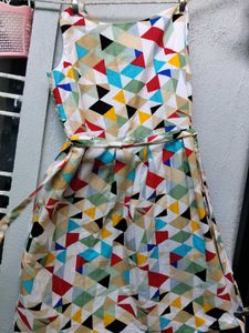Colorful Geometric Print Dress
