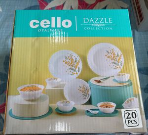 Cello Opalware Dazzle Collection Dinnerware 20pcs
