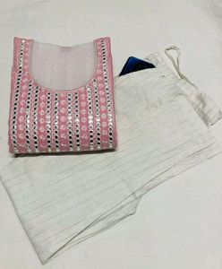 Pink Kurti Trouser