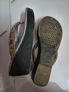 Sparkling Embellished Flip Flops