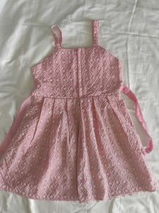 Pink Chikankari 3 pcs Kurta Set with Palazzo