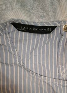 Striped Button Cuff Blouse