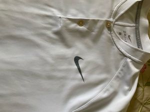 Nike Dri-Fit White Baseball Henley