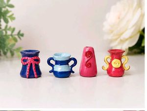Miniature flower Vases fridge magnet Set of 4