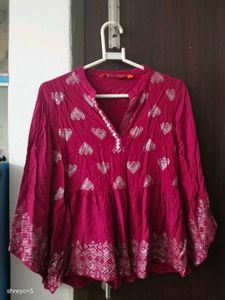 Embroidered Purple Kurta