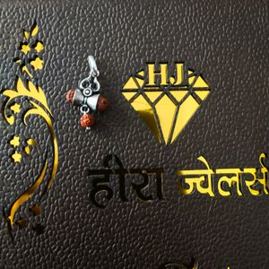 925 Oxidised Pure Silver Trishul Rudraksha Pandent