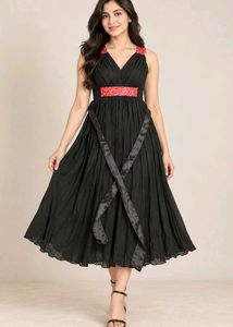 Elegant Black &amp; Red Dress