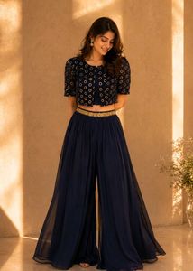 Elegant Navy Blue Lehenga Choli
