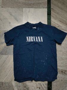 Nirvana Band T-Shirt Acid Wash