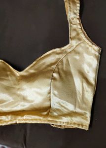 Golden tie up blouse