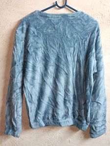 2PCS Trendy Fleece Fashion Co-ord Night Suit Grey